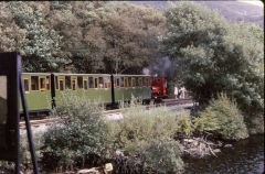 
Train at Lakeside, Llanberis Lake Railway, October 1974